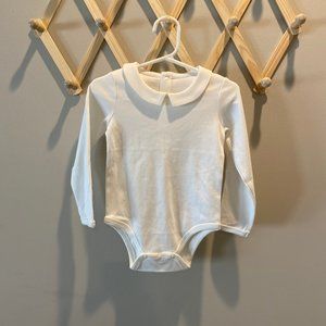 Peter Pan collared baby bodysuit unisex